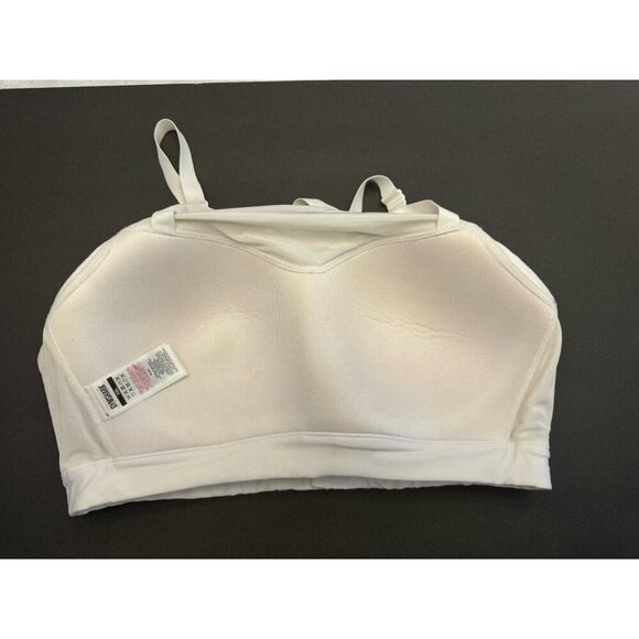 Gymshark White Mesh Neckline Sports Bra High Support Size XXL - Picture 3 of 7